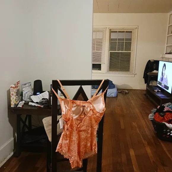 Sexy peach one piece lingerie. Ooh la la. - Picture 2 of 2